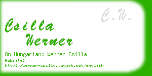 csilla werner business card